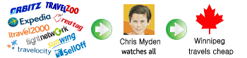 Chris Myden watches all for the cheapest flight deals and all inclusive vacations from Winnipeg.
